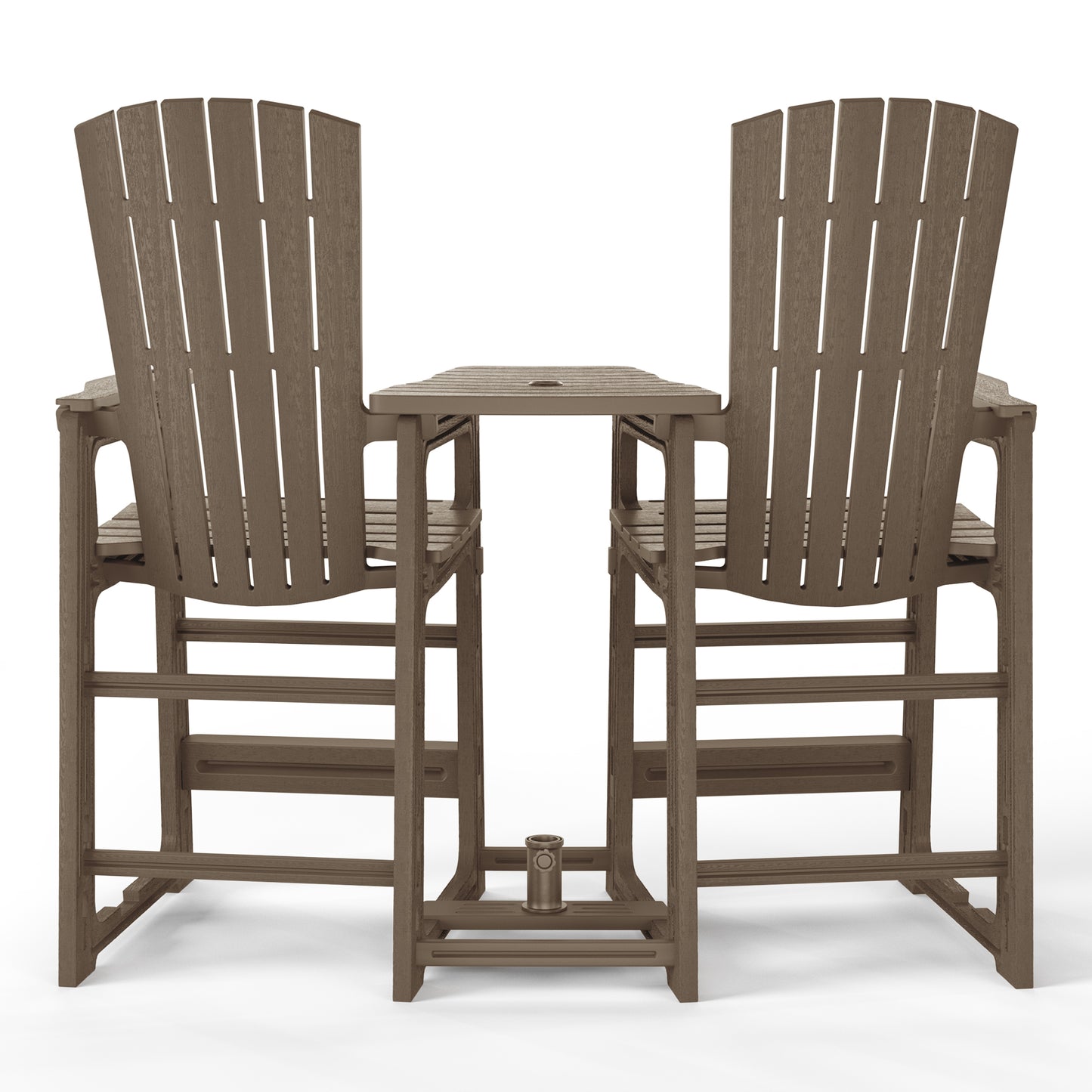 Snap’n Lock Adirondack Balcony Two-Chair Set with Connecting Wedge Table (No Tools or Hardware Required)
