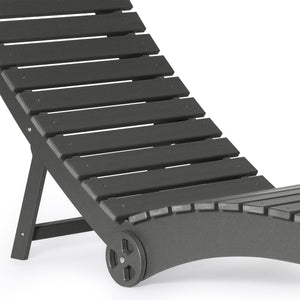 Key West Folding Pool Lounge Chair with Wheels