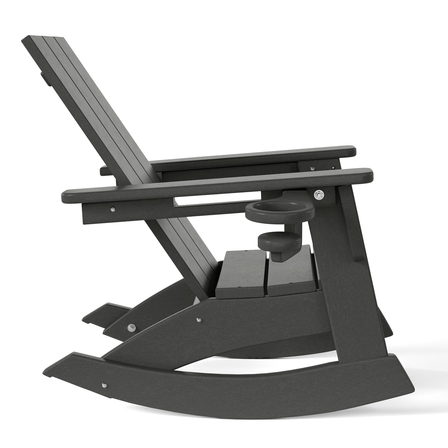 Tiny Terraces Kids Modern Adirondack Rocking Chair with Cup Holder (Set of 2)