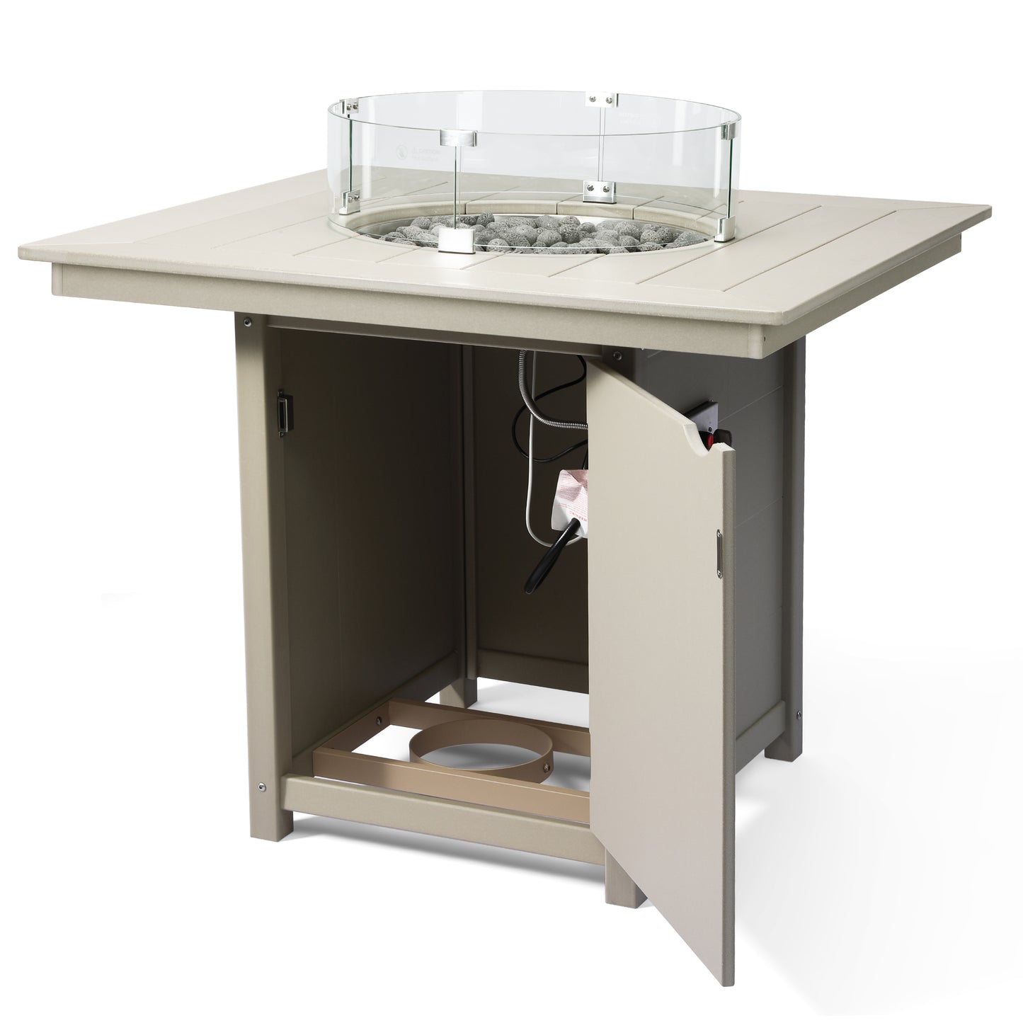 Sedona Square 42" Counter Fire Pit Table