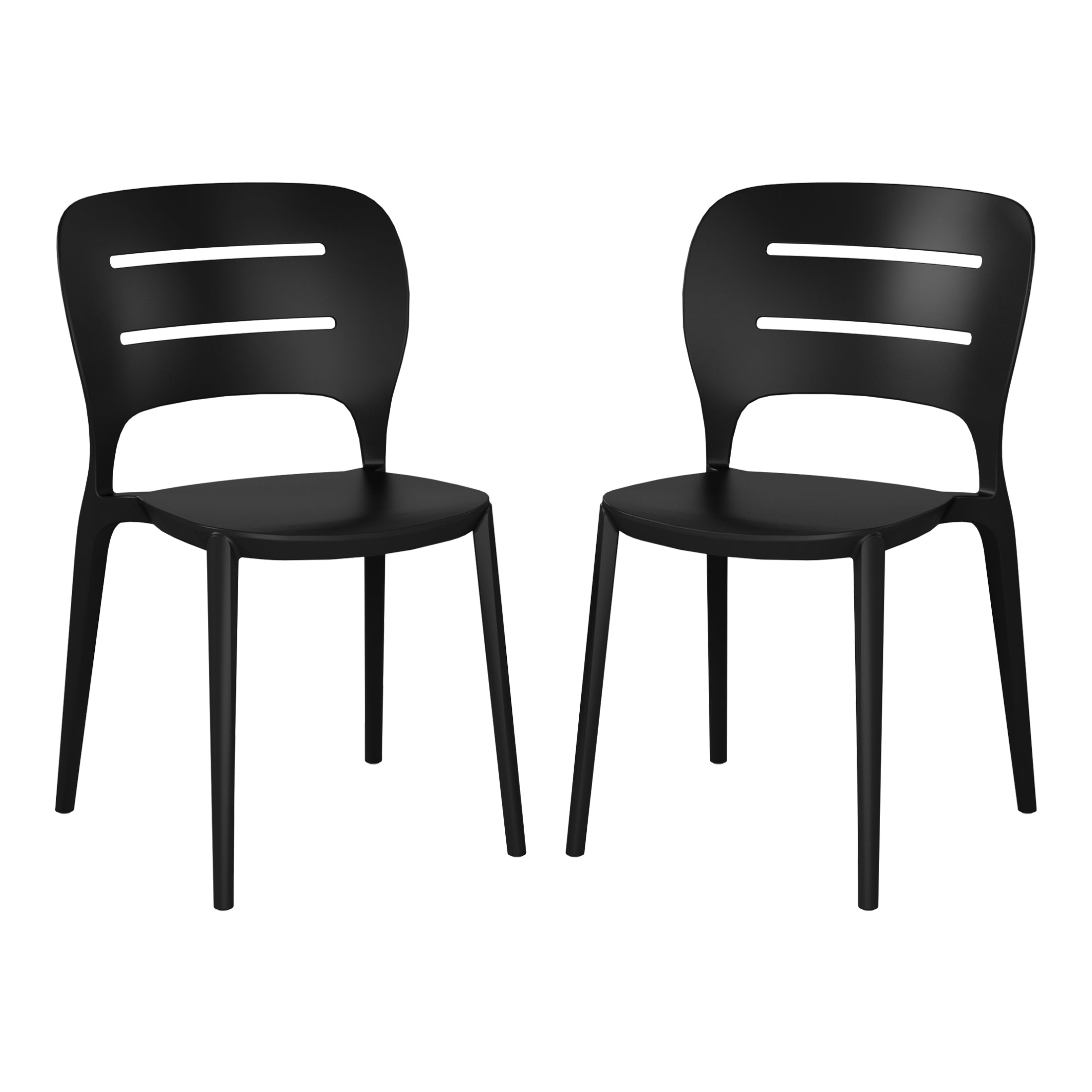 Patio Stacking Dining Side Chair (Set of 2)