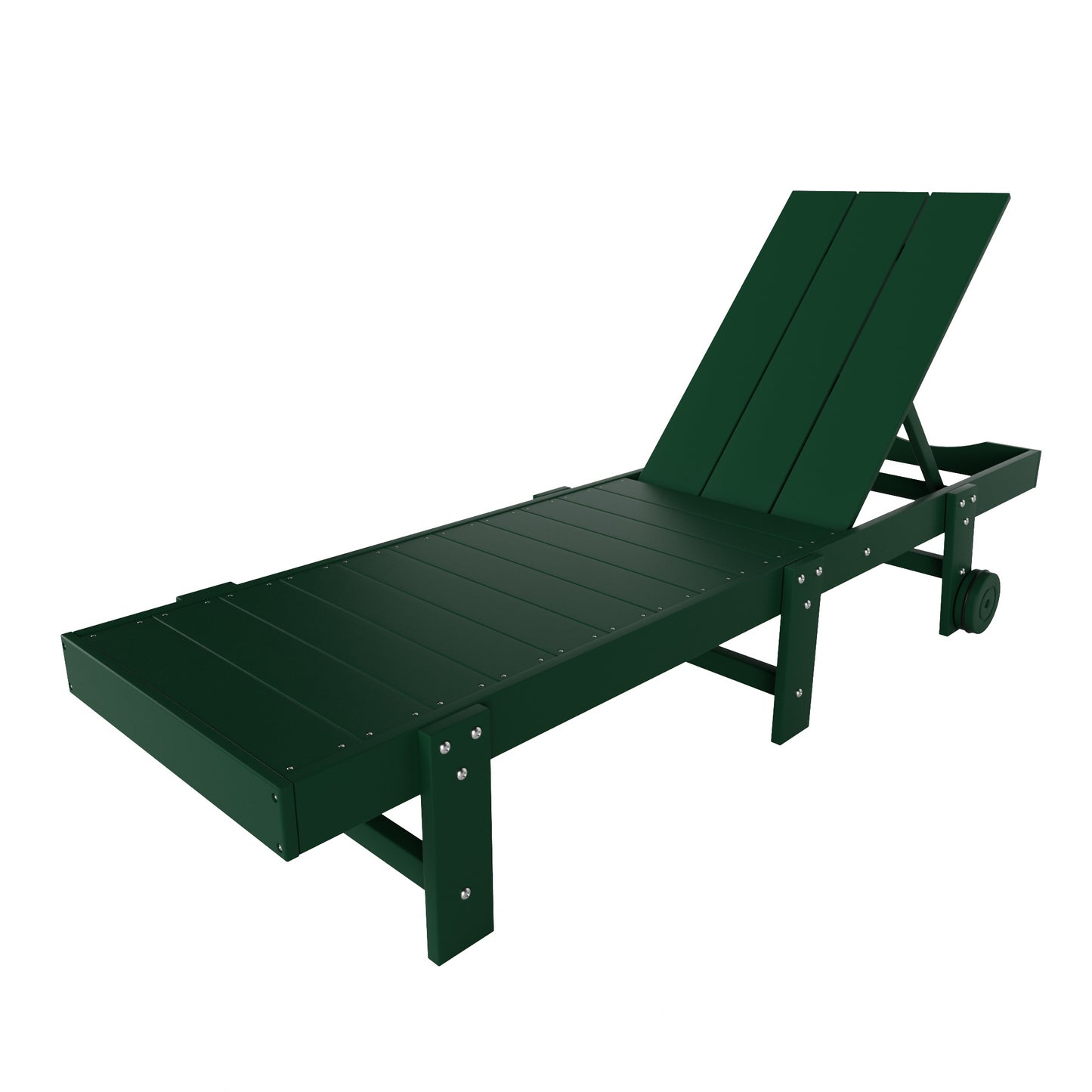 Malibu Modern All-Weather Outdoor Reclining Sun Lounger With Wheels