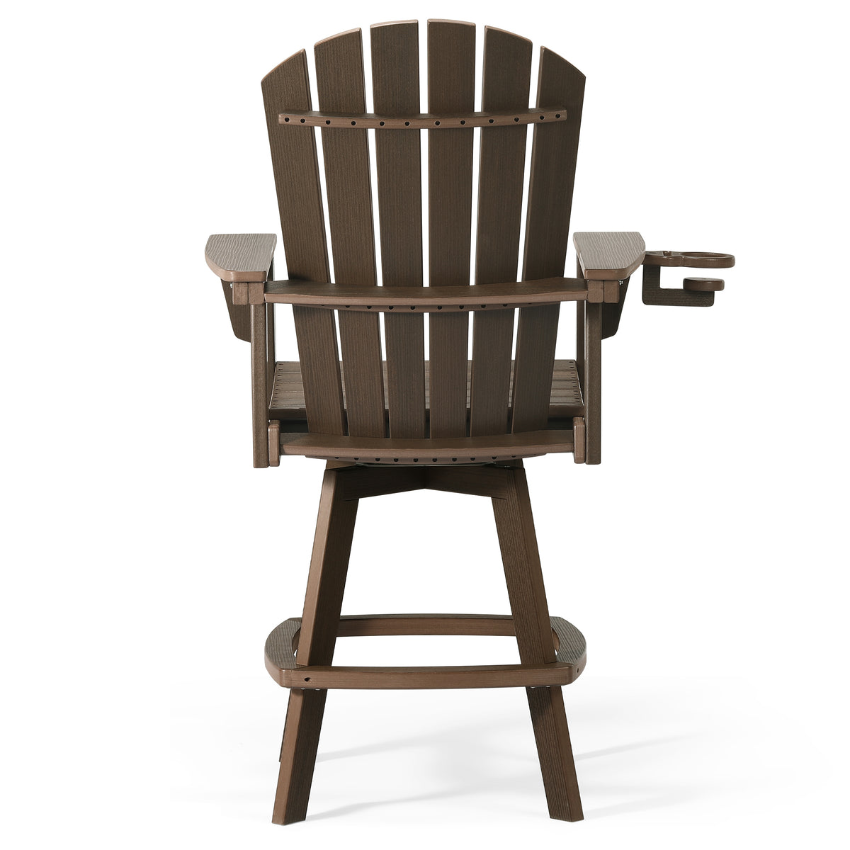 Heritage Ridge Adirondack Swivel Bar Chair With Cup Holder
