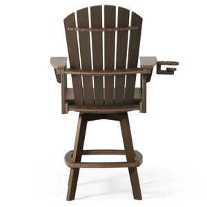 Heritage Ridge Adirondack Swivel Bar Chair With Cup Holder