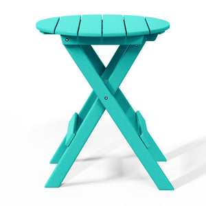 Tuscany All-Weather Outdoor Patio Round Folding Dining Table (24" Top)
