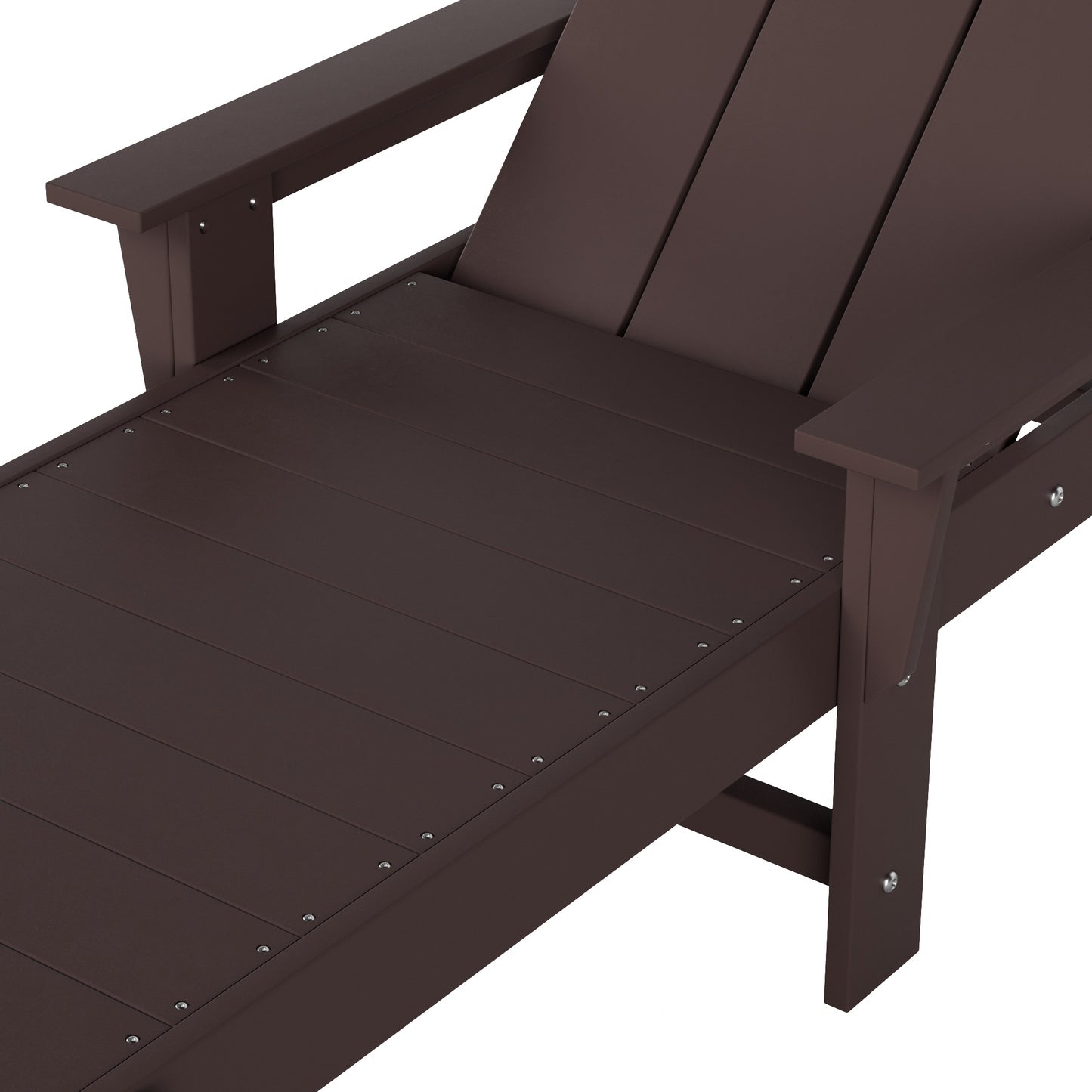 Malibu Modern All-Weather Outdoor Reclining Sun Lounger With Arm Rests & Wheels