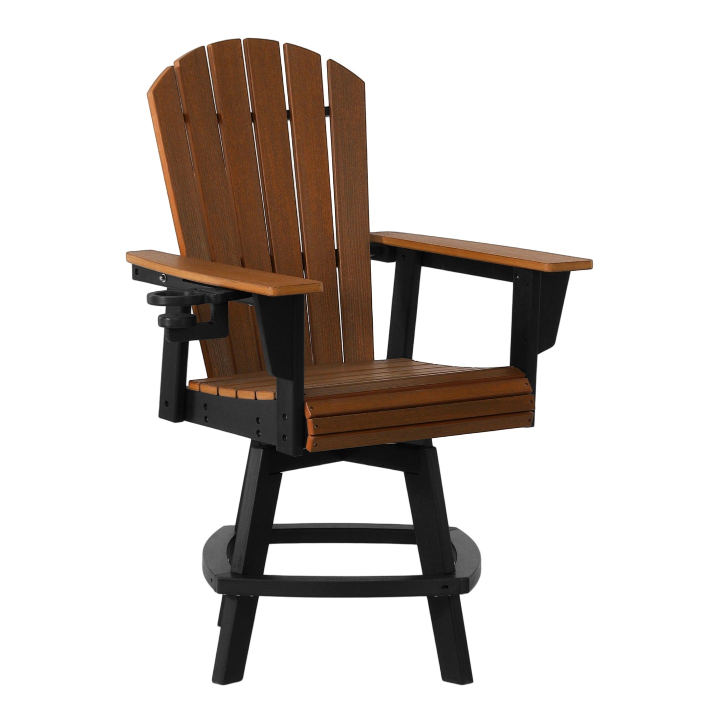 Heritage Ridge Adirondack Swivel Counter Chair With Cup Holder