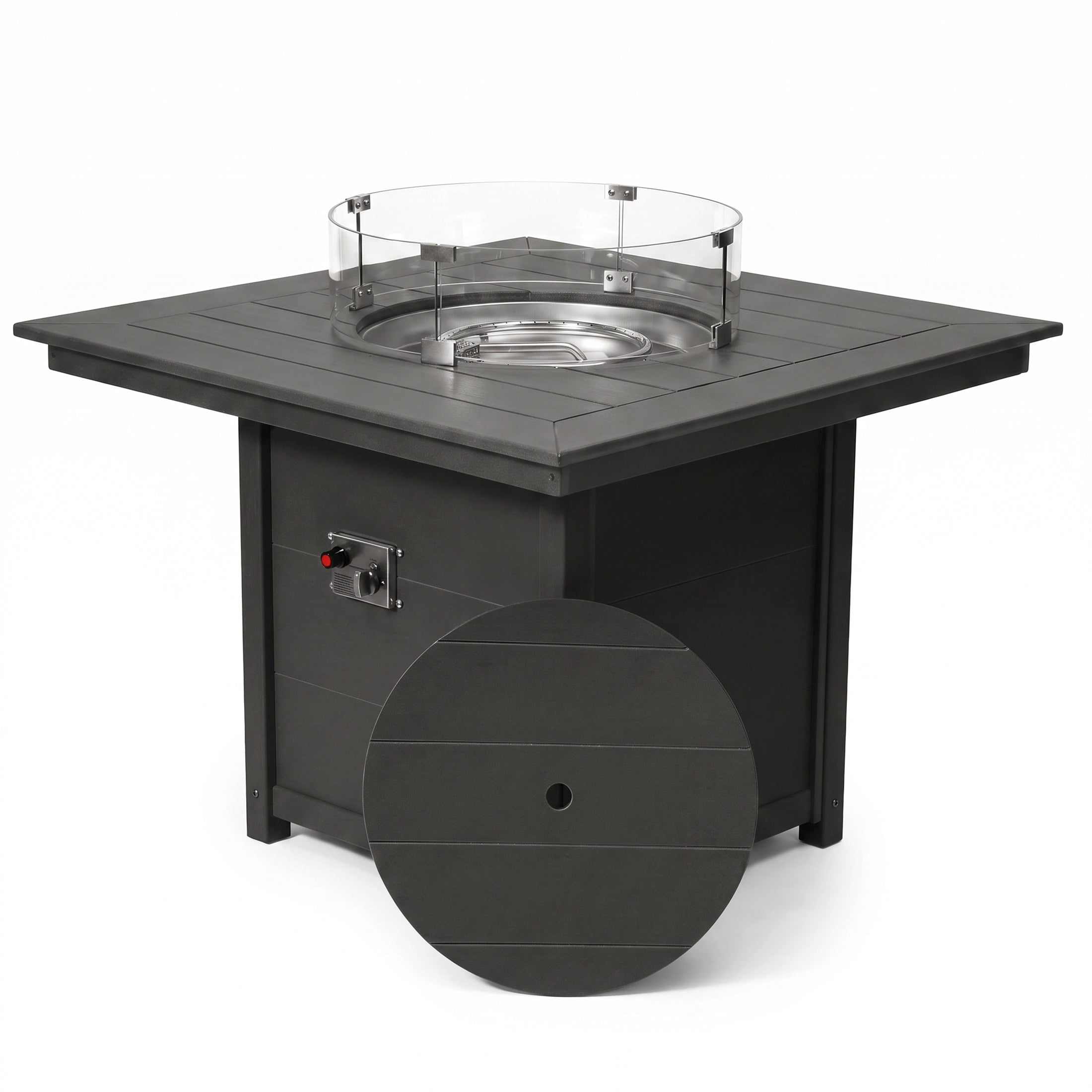Sedona Square 42" Dining Fire Pit Table