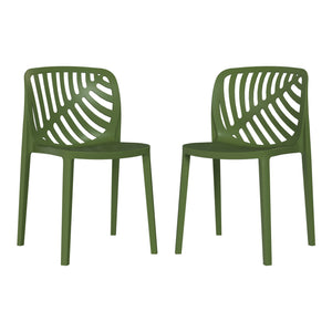 Patio Stacking Dining Side Chair (Set of 2)