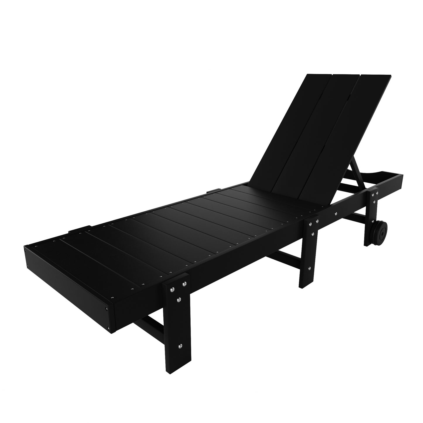 Malibu Modern All-Weather Outdoor Reclining Sun Lounger With Wheels