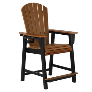 Heritage Ridge Adirondack Counter Height Chair With Cup Holder