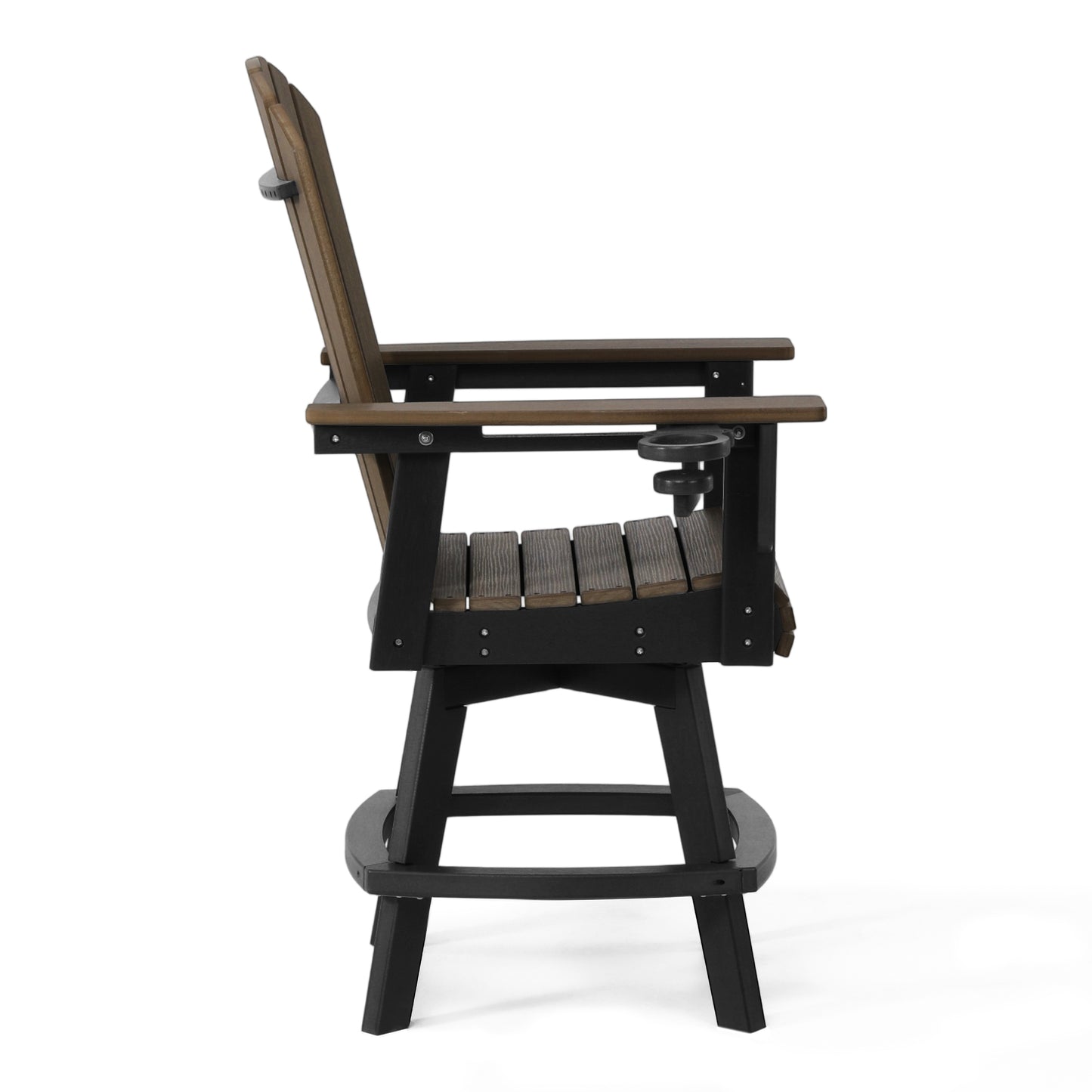 Heritage Ridge Adirondack Swivel Counter Chair With Cup Holder
