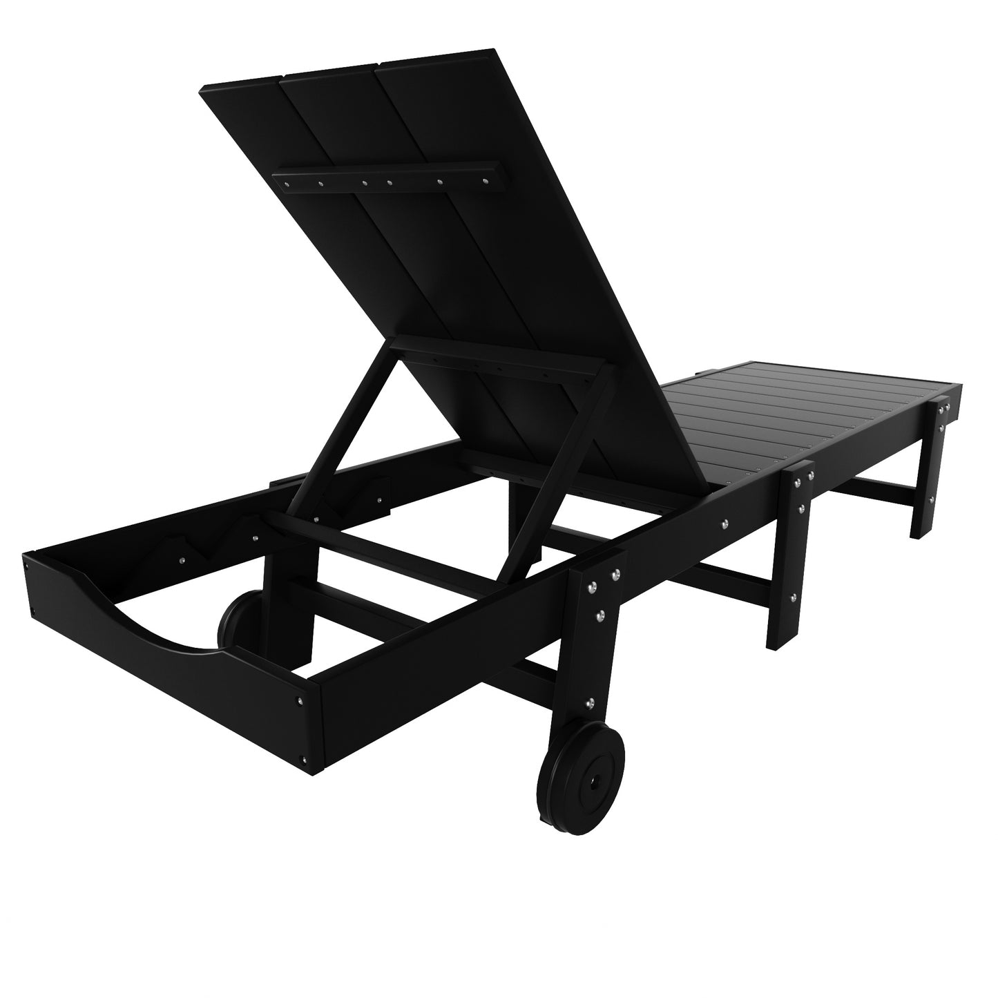 Malibu Modern All-Weather Outdoor Reclining Sun Lounger With Wheels