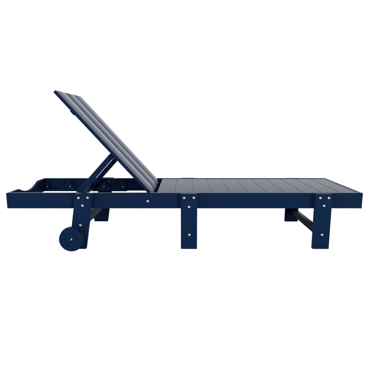 Malibu Modern All-Weather Outdoor Reclining Sun Lounger With Wheels