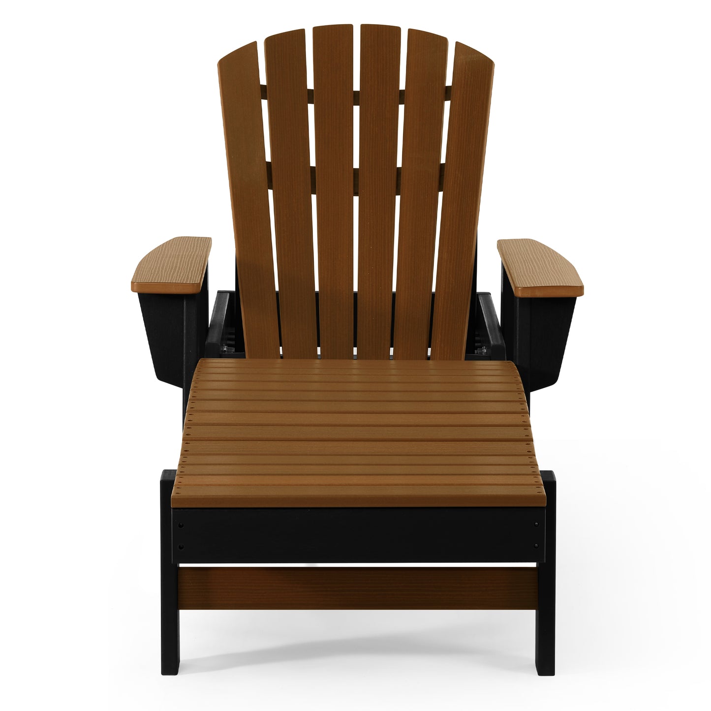 Heritage Ridge Adirondack Chaise Lounge with Arms and Wheels With Cup Holder