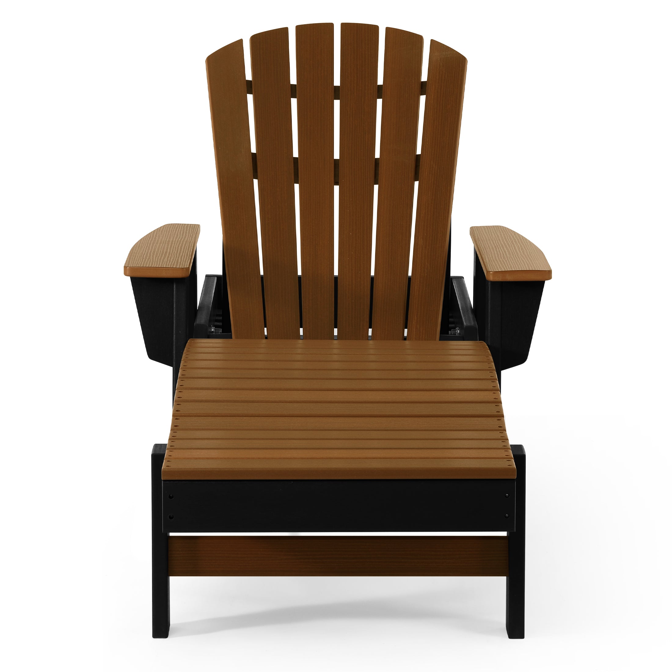Heritage Ridge Adirondack Chaise Lounge with Arms and Wheels With Cup Holder