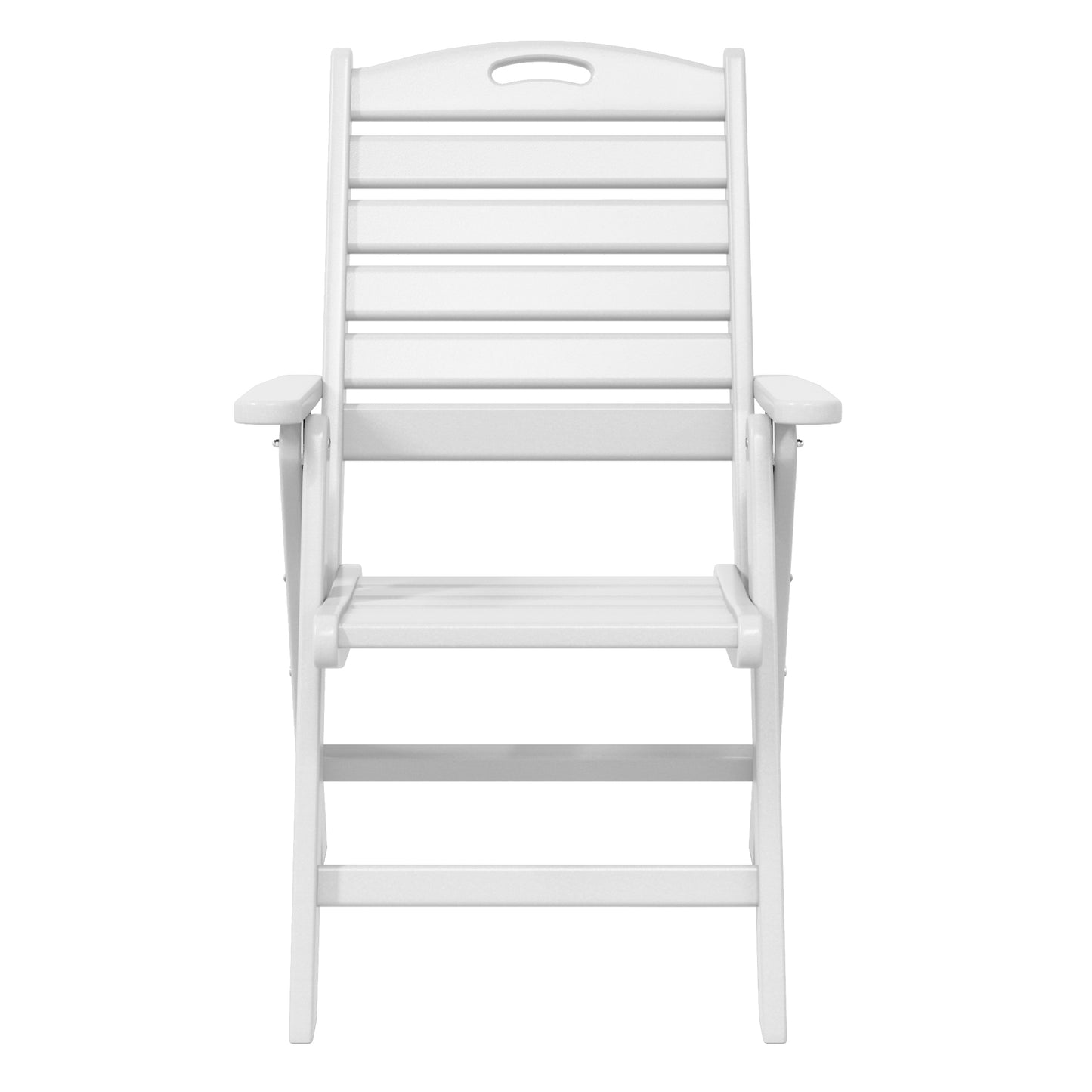 Aarhus All-Weather Outdoor Patio Folding Tall Back Dining Chair (38" High)