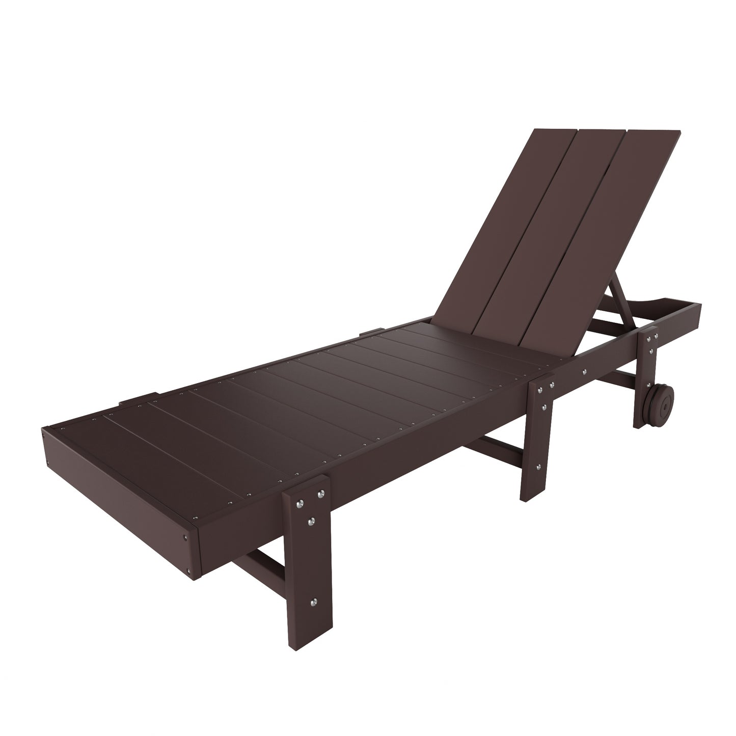 Malibu Modern All-Weather Outdoor Reclining Sun Lounger With Wheels