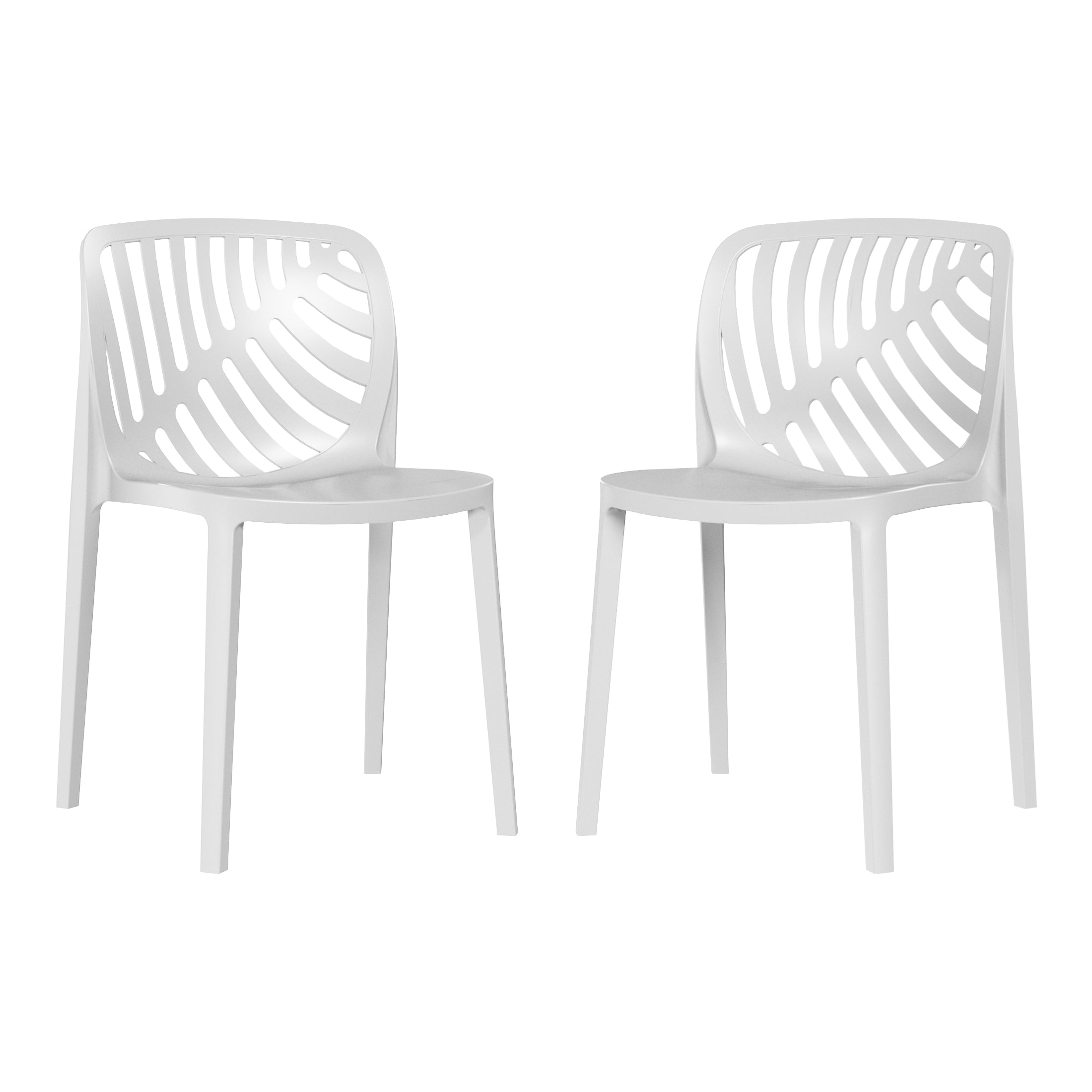 Patio Stacking Dining Side Chair (Set of 2)