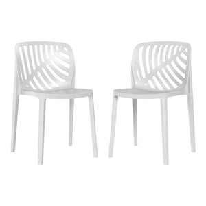 Patio Stacking Dining Side Chair (Set of 2)