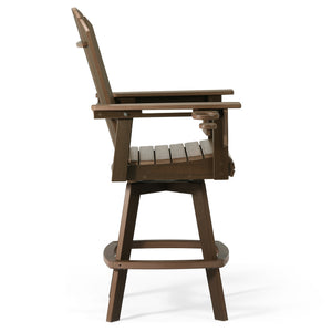 Heritage Ridge Adirondack Swivel Bar Chair With Cup Holder