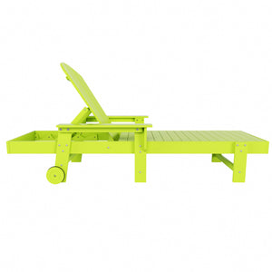 Chatham All-Weather Outdoor Adirondack Reclining Sun Lounger With Arms Rests & Wheels