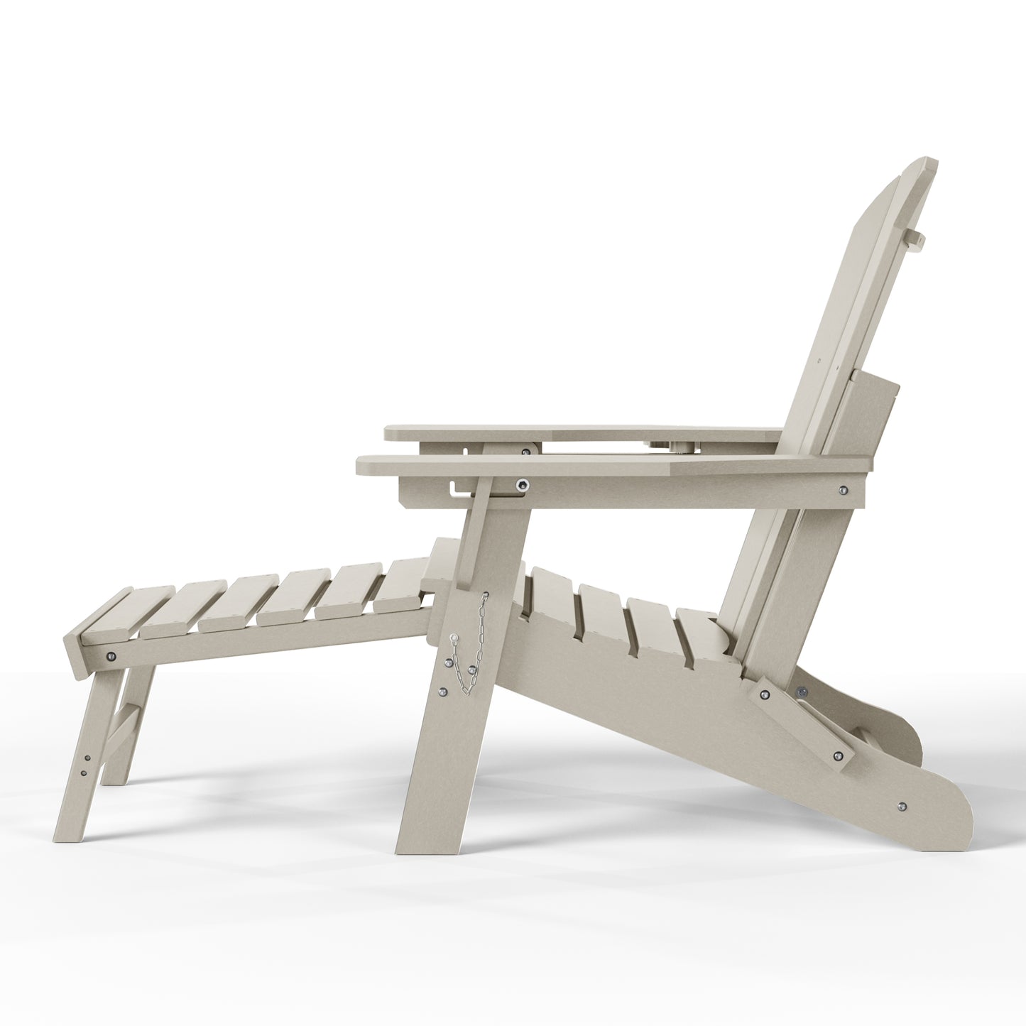 Chatham Folding Adjustable Adirondack Chair with Cup Holder and Hideaway Ottoman