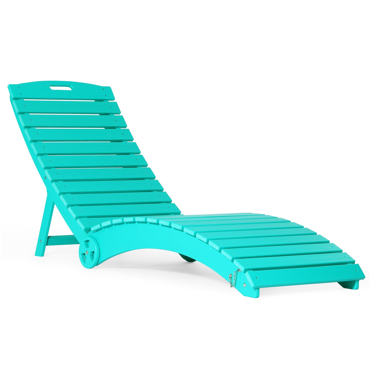 Key West Folding Pool Lounge Chair with Wheels