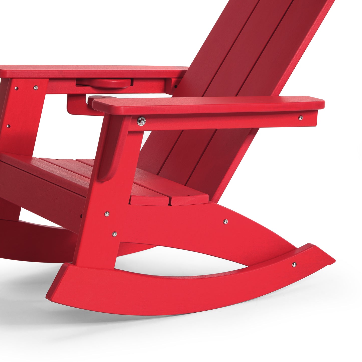 Tiny Terraces Kids Modern Adirondack Rocking Chair with Cup Holder (Set of 2)