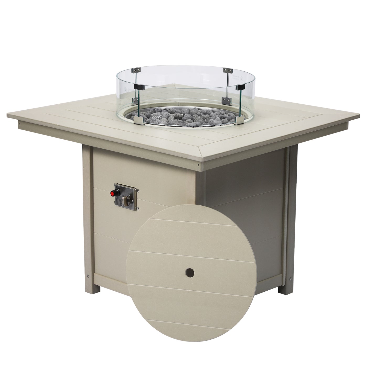 Sedona Square 42" Dining Fire Pit Table