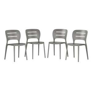 Patio Stacking Dining Side Chair (Set of 4)