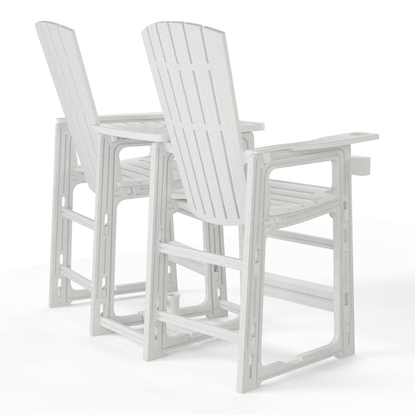 Snap’n Lock Adirondack Balcony Two-Chair Set with Connecting Wedge Table (No Tools or Hardware Required)
