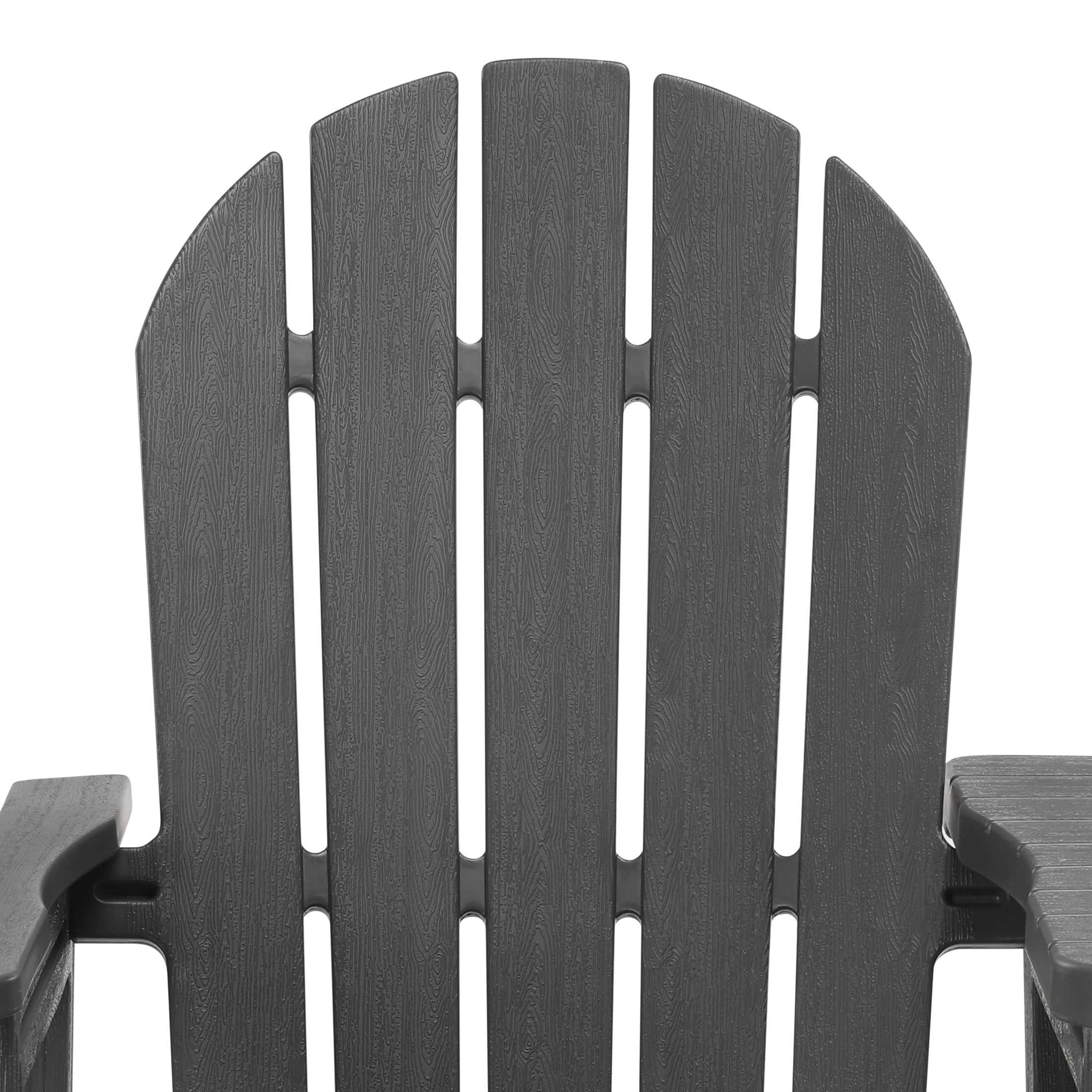 Set of Snap'n Lock Adirondack Chairs with Connecting Wedge Table (No Tools or Hardware)