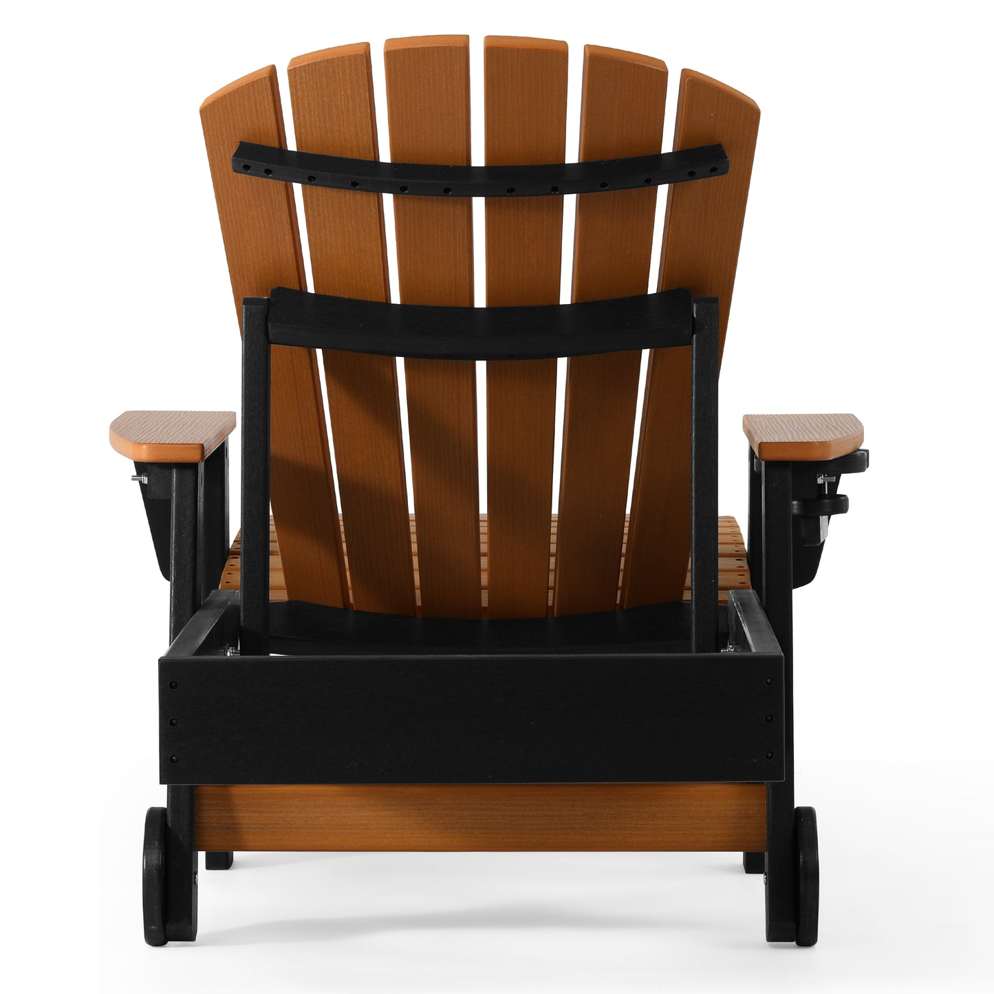 Heritage Ridge Adirondack Chaise Lounge with Arms and Wheels With Cup Holder