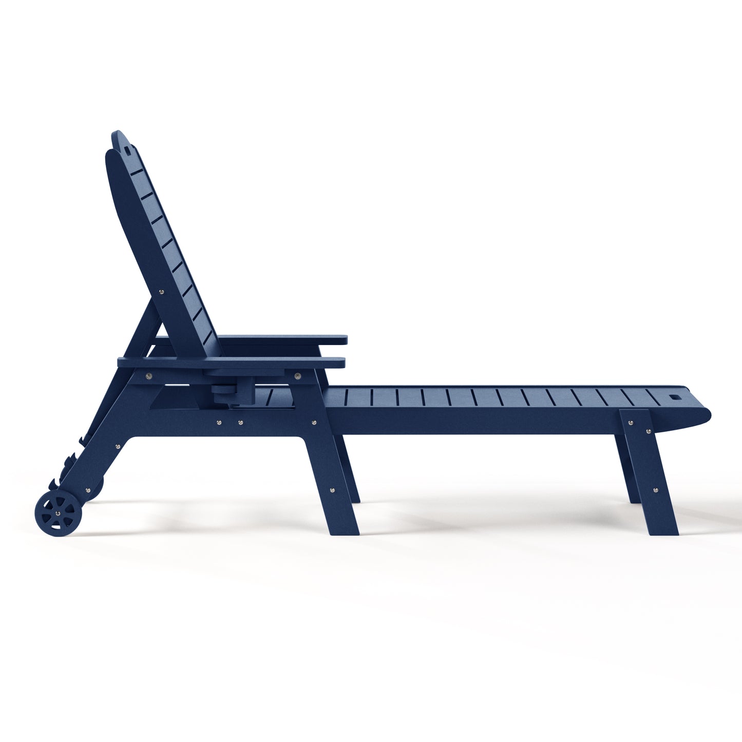 Santa Barbara Reclining Chaise Lounge with Cup Holder and Wheels