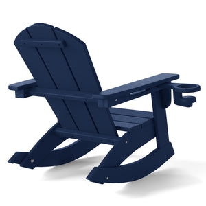 Tiny Terraces Kids Adirondack Rocking Chair with Cup Holder (Set of 2)