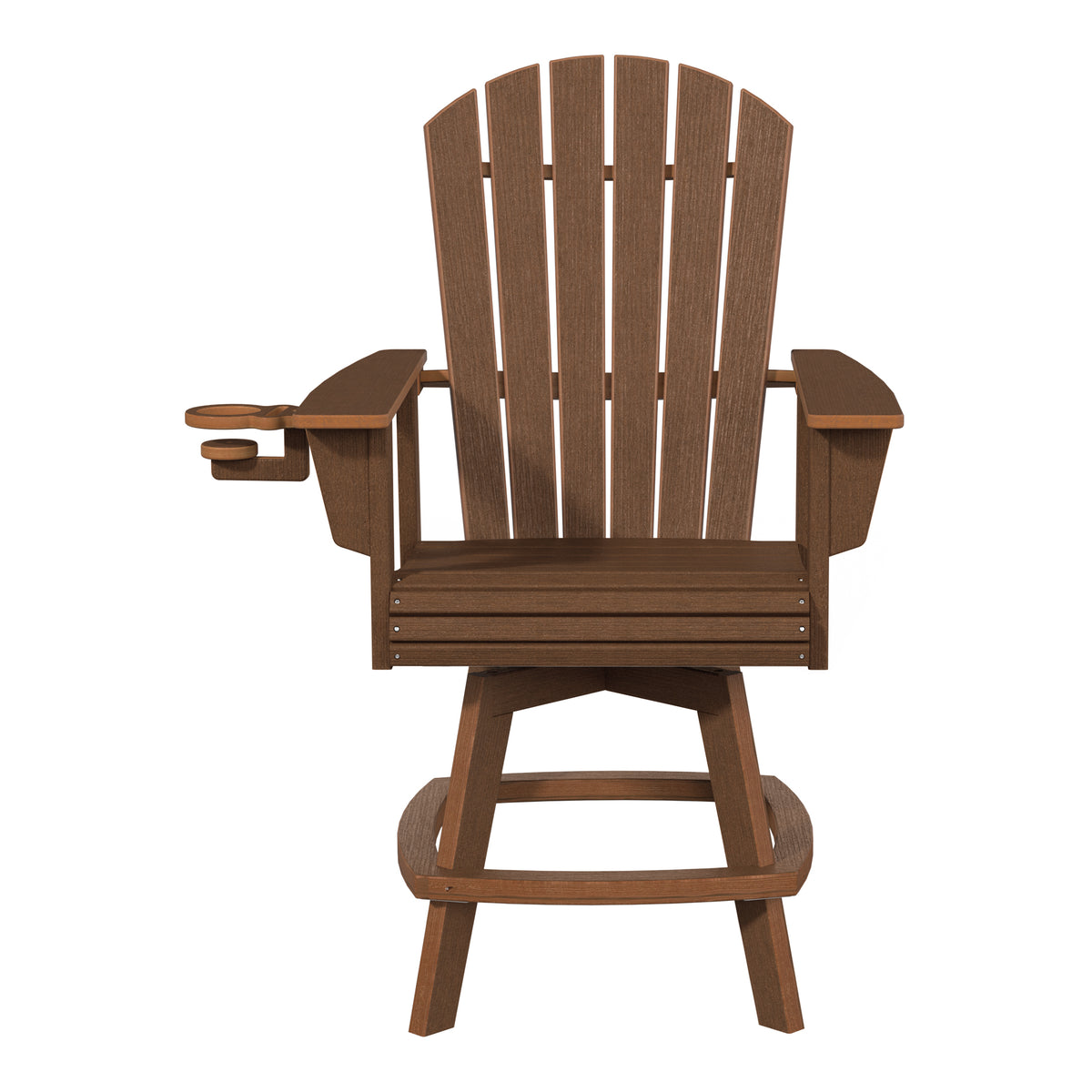 Heritage Ridge Adirondack Swivel Counter Chair With Cup Holder