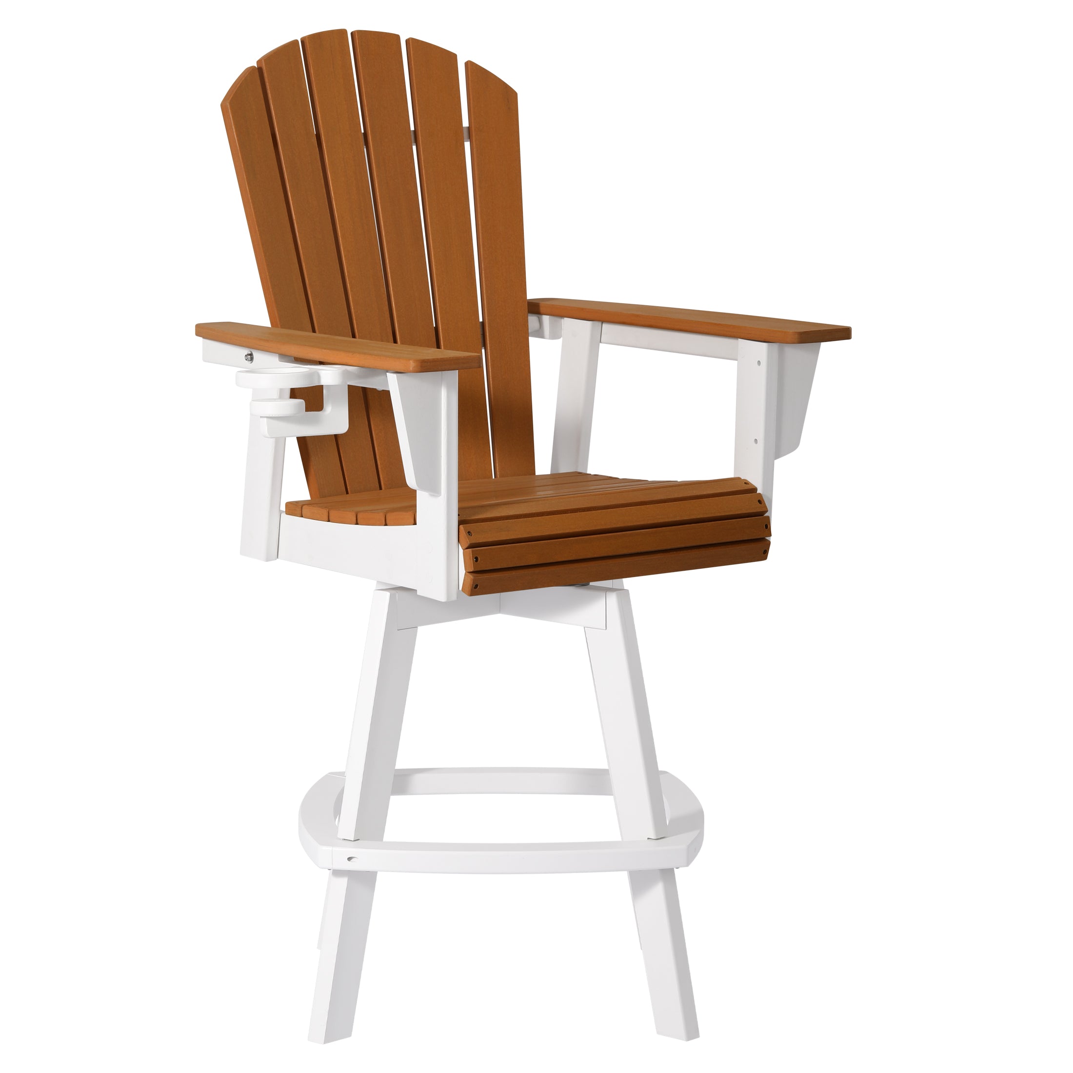 Heritage Ridge Adirondack Swivel Bar Chair With Cup Holder