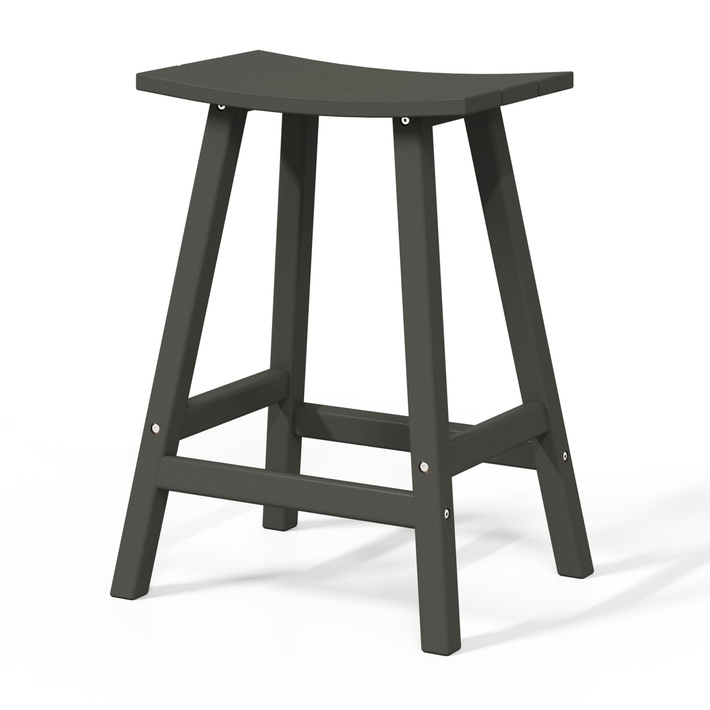 Stockholm All-Weather Outdoor Saddle Counter Stool (24" Height)