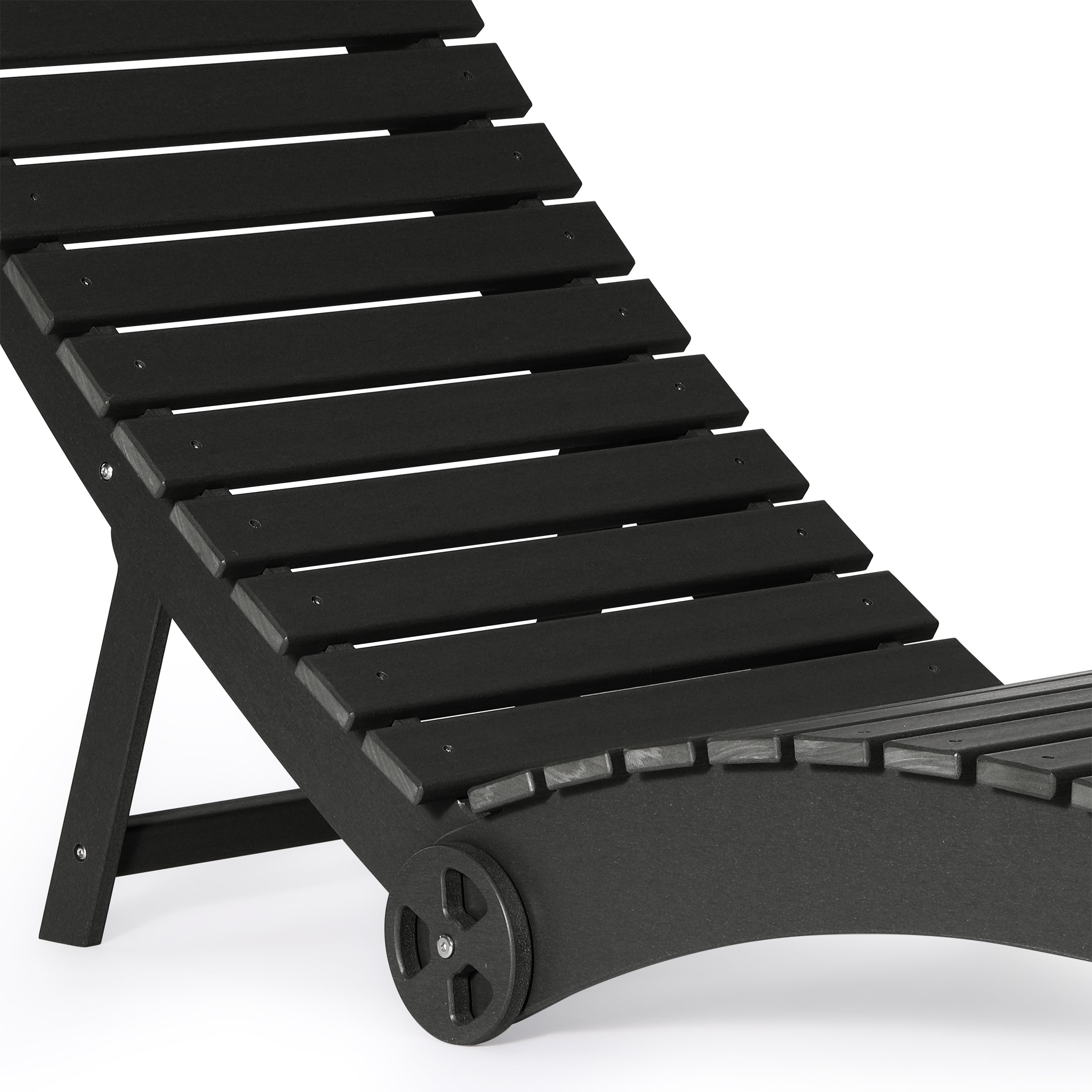 Key West Folding Pool Lounge Chair with Wheels