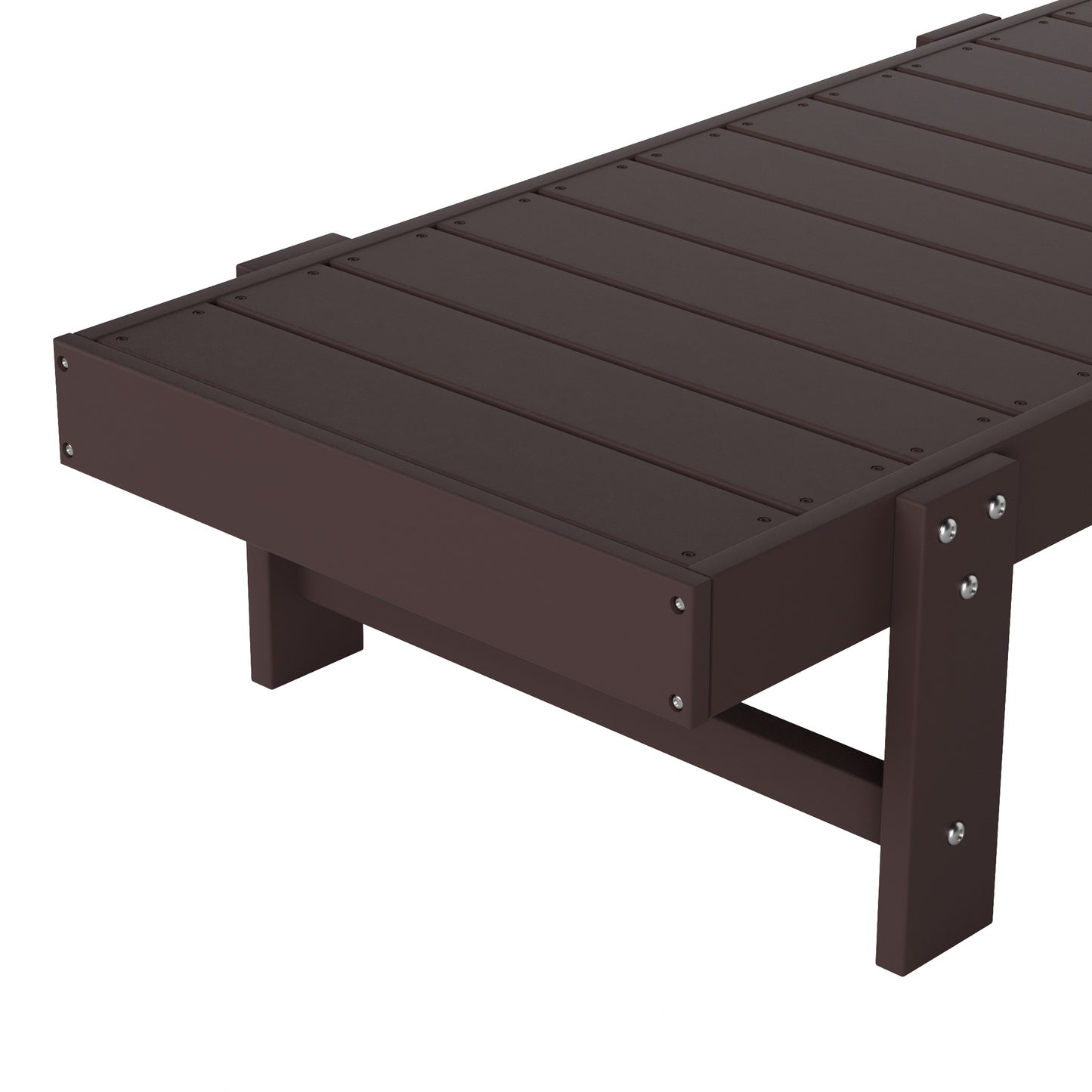 Malibu Modern All-Weather Outdoor Reclining Sun Lounger With Arm Rests & Wheels