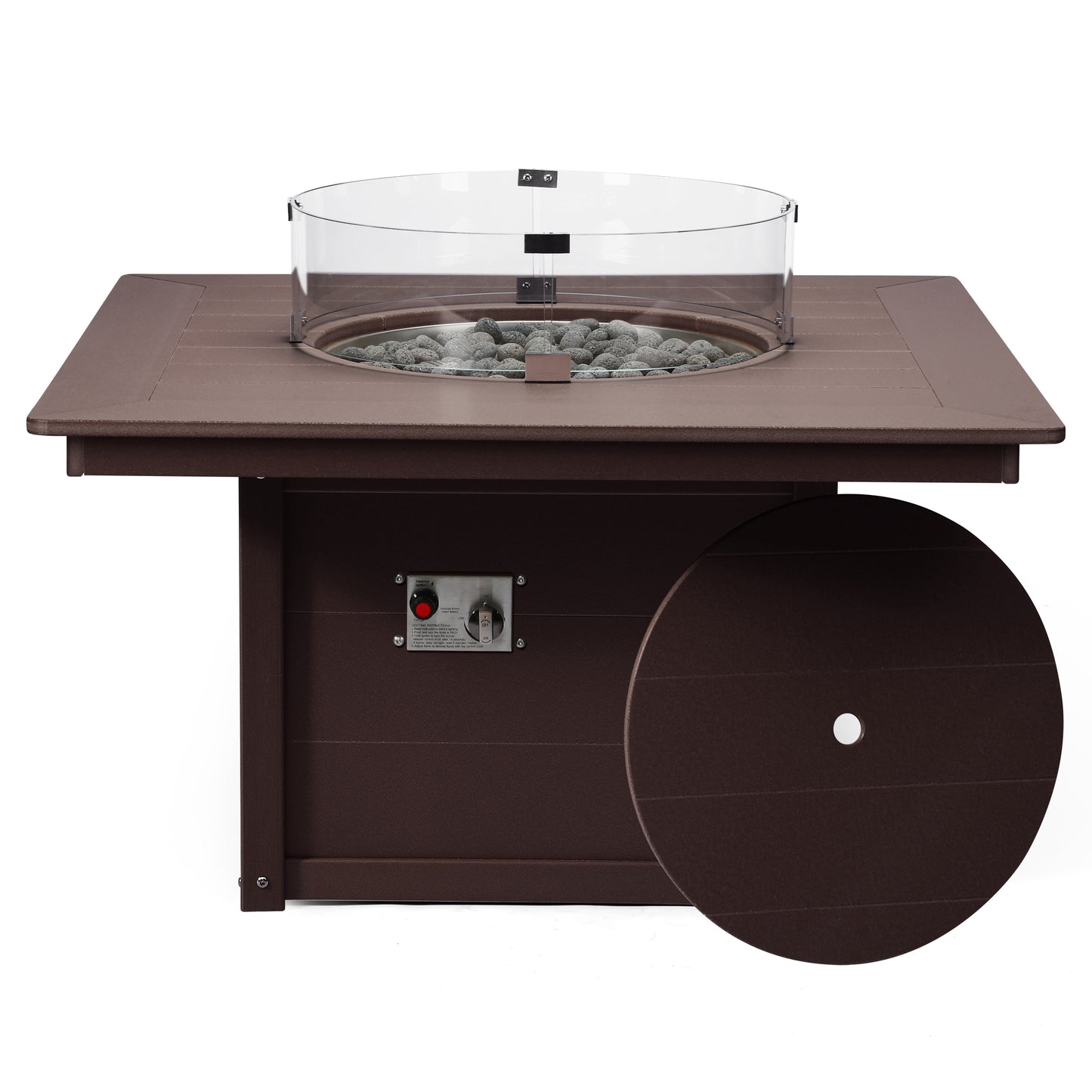 Sedona Square 42" Fire Pit Table
