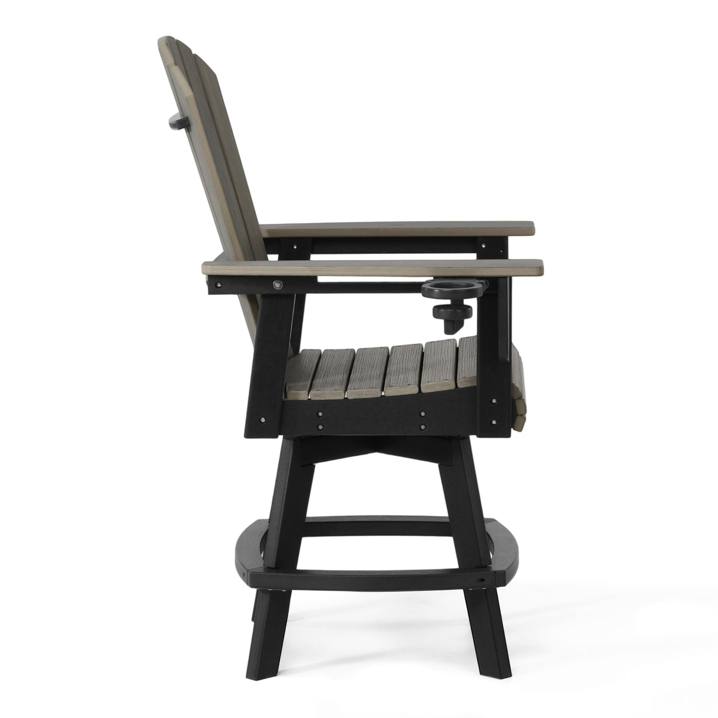 Heritage Ridge Adirondack Swivel Counter Chair With Cup Holder