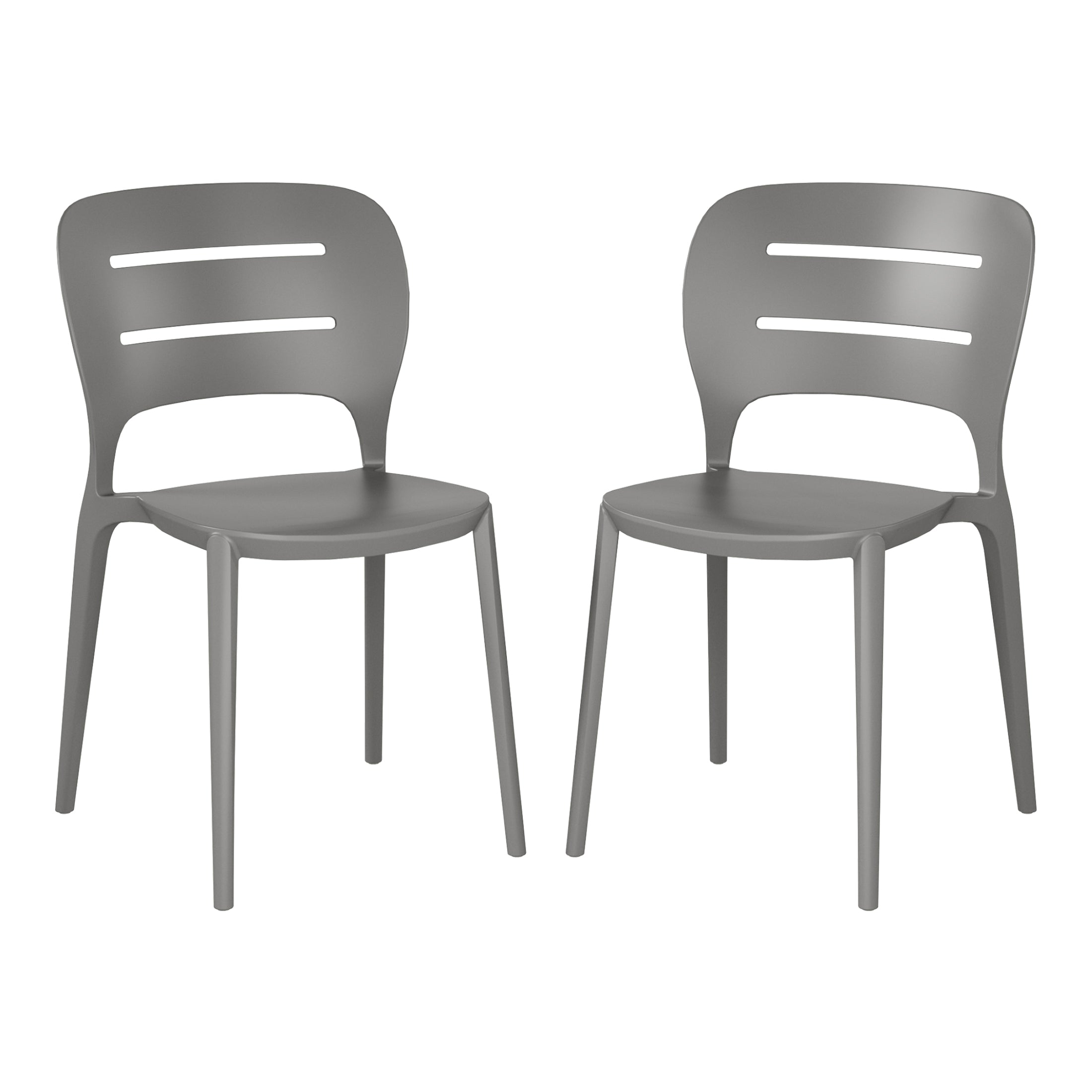 Patio Stacking Dining Side Chair (Set of 2)