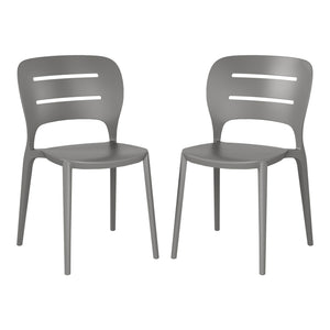 Patio Stacking Dining Side Chair (Set of 2)