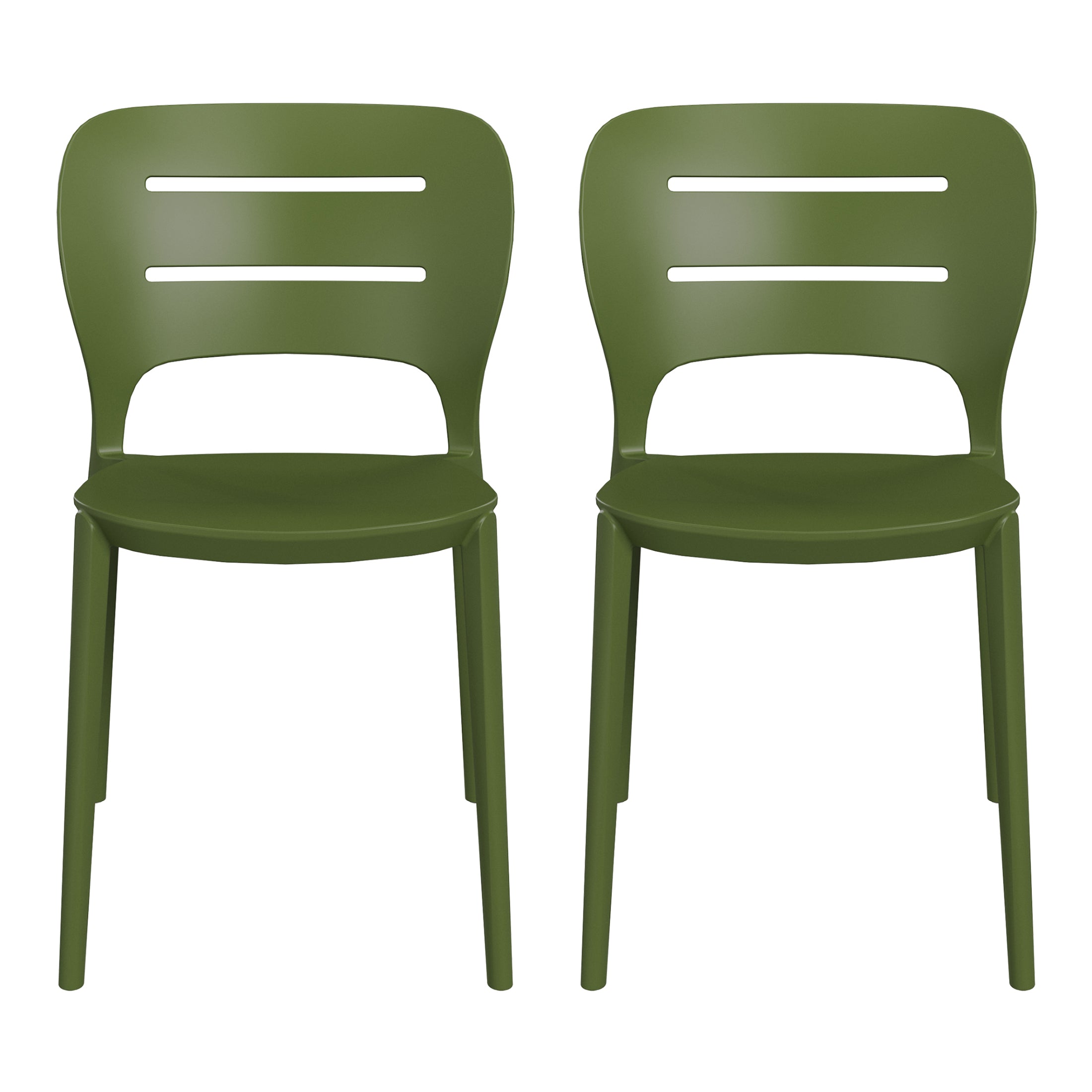 Patio Stacking Dining Side Chair (Set of 2)