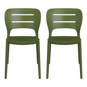 Patio Stacking Dining Side Chair (Set of 2)