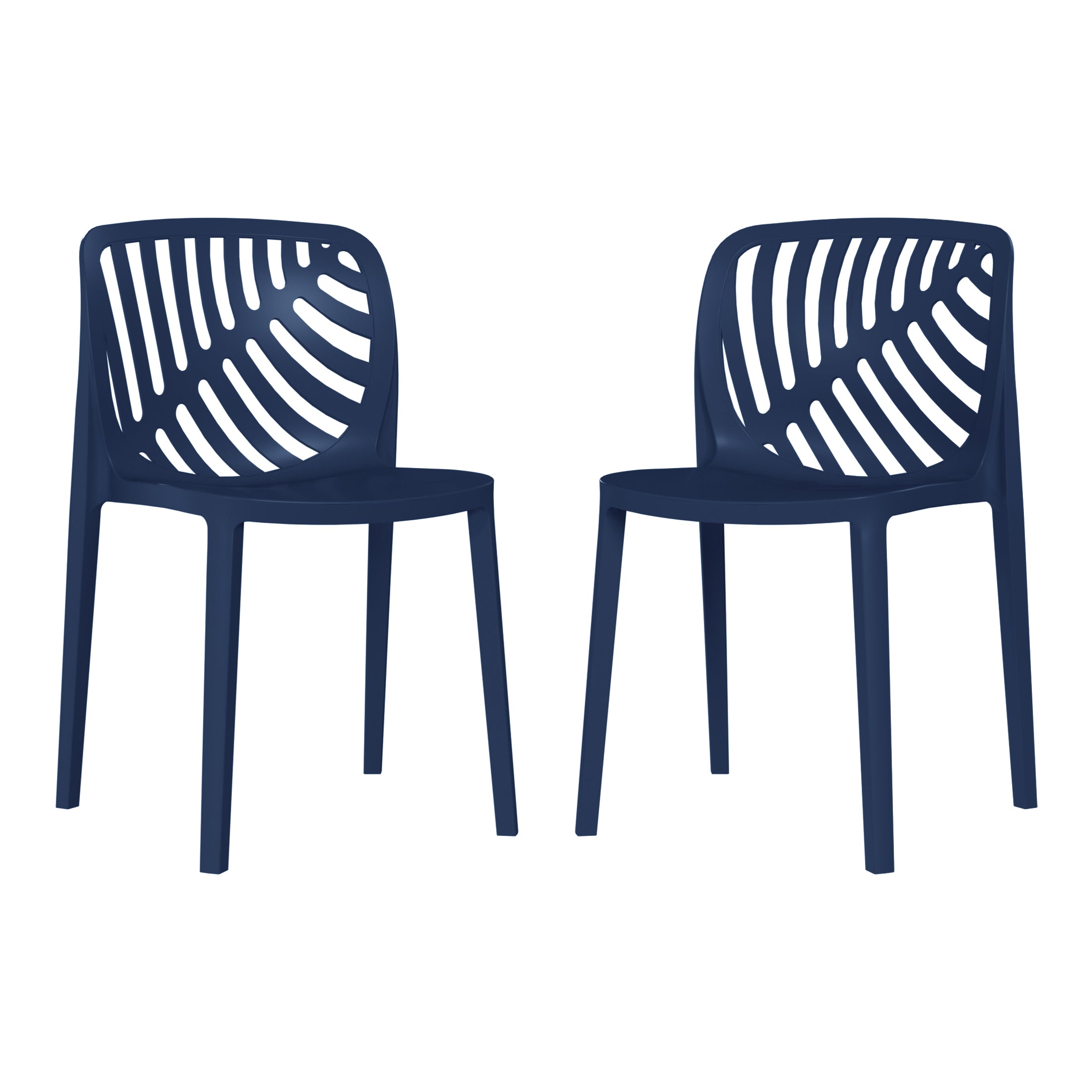 Patio Stacking Dining Side Chair (Set of 2)