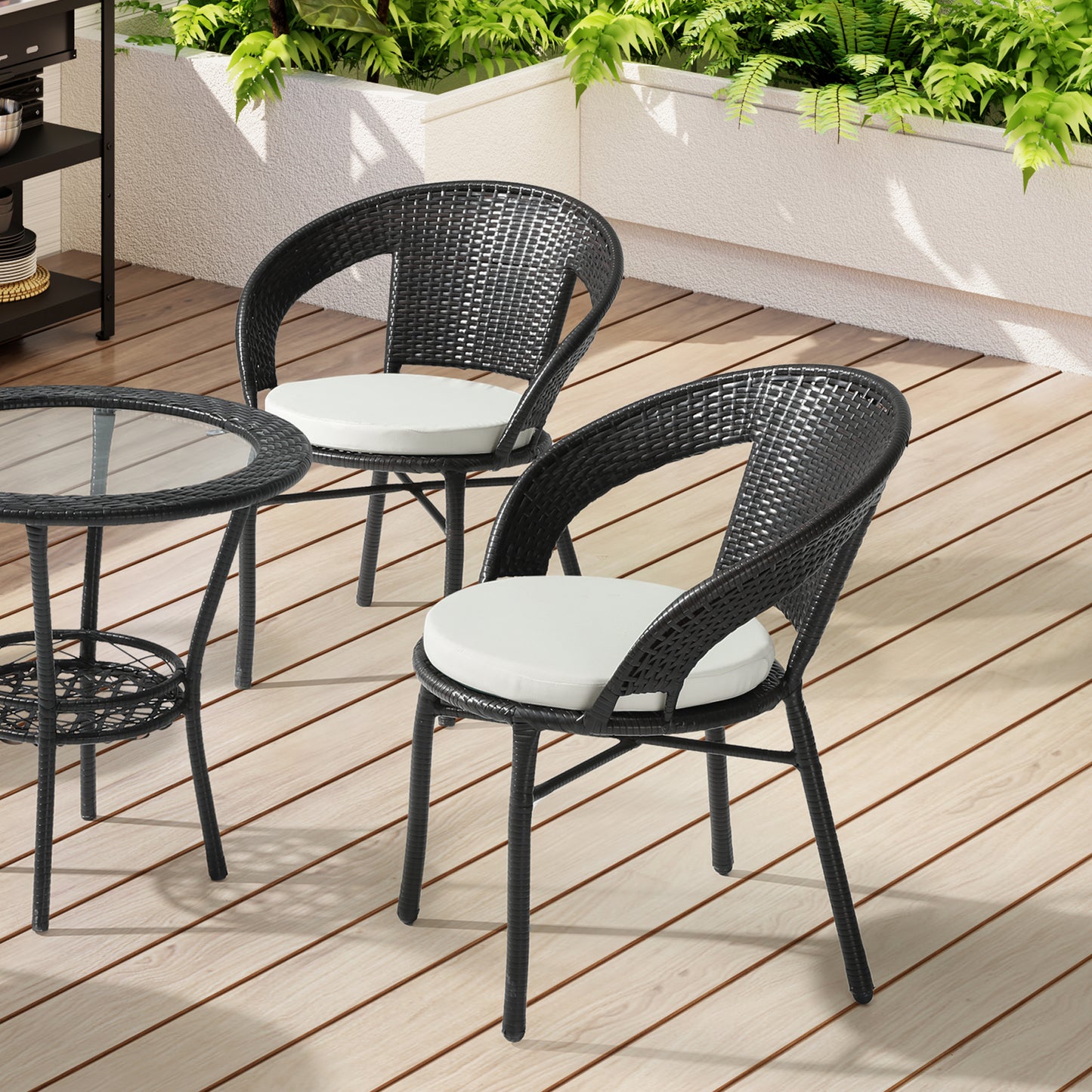 Outdoor Patio Kitchen Dining Chair Seat Cushions Set of 4
