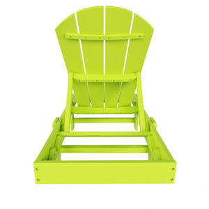 Chatham All-Weather Outdoor Adirondack Reclining Sun Lounger With Wheels